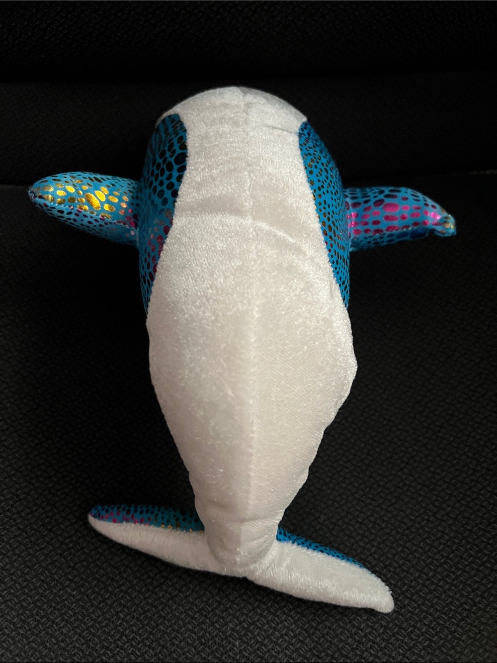 Blue Patterned Whale Plush Toy - Branded Kids Stuffed Animal - Picture 3 of 3